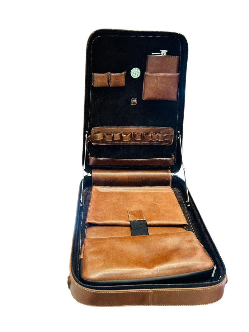 Entrepreneur's Humidor (W/ Matching Box & Pouch) TAN "HOLIDAY SALE"