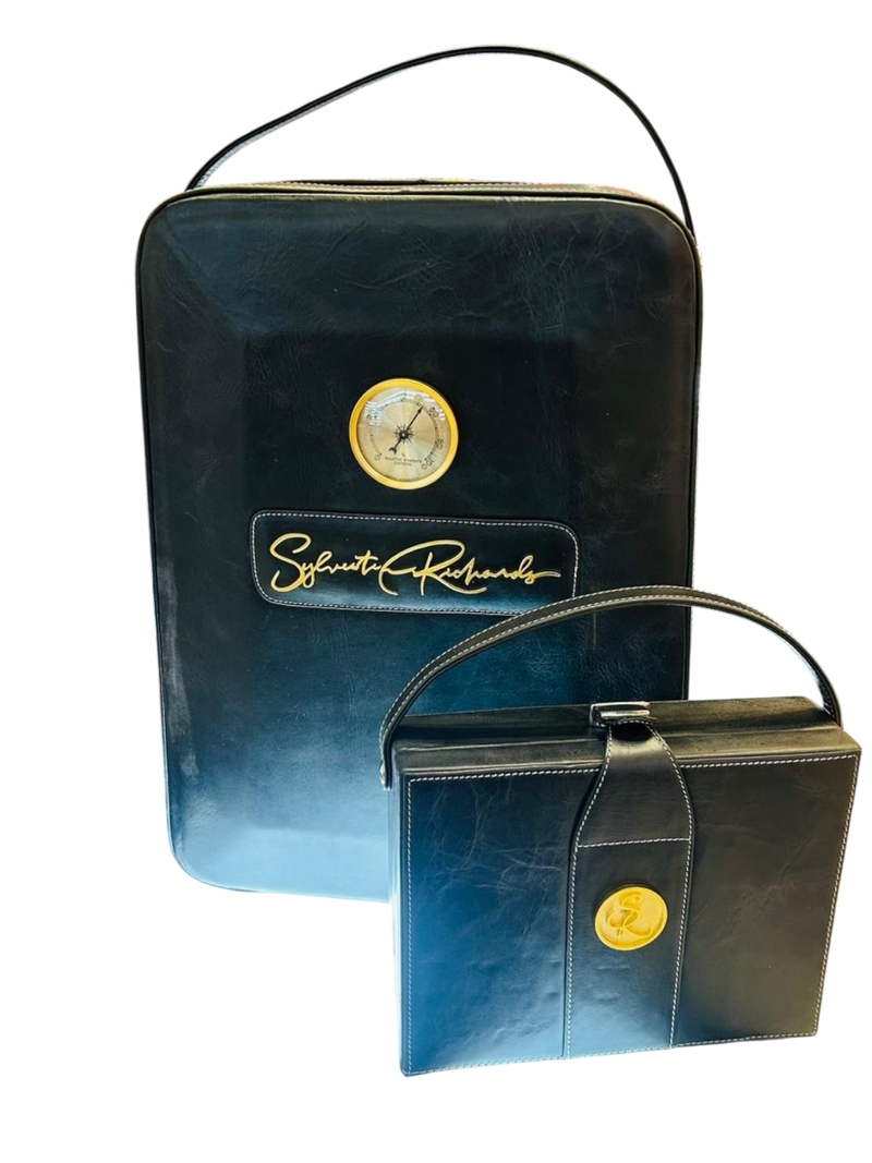 Entrepreneur's Humidor (W/ Matching Box & Pouch) BLACK "HOLIDAY SALE"